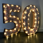 Large Floral Numbers, 50th Birthday Party