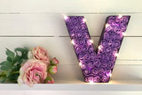 Purple Floral Letter