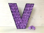 Purple Floral Letter