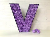 Purple Floral Letter